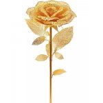 Puzzle 3D Piececool metal 15 piese Trandafirul auriu