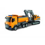 Set basculanta si excavator RS Toys Play City on the Road scara 1:18
