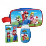Set produse ingrijire copii gel de dus sampon balsam de buze si borseta depozitare Super Mario 110 ml
