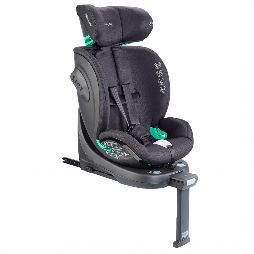 Scaun auto rotativ BabyGo Prime 360 40-150 cm certificat R129 Black - 1 | YEO