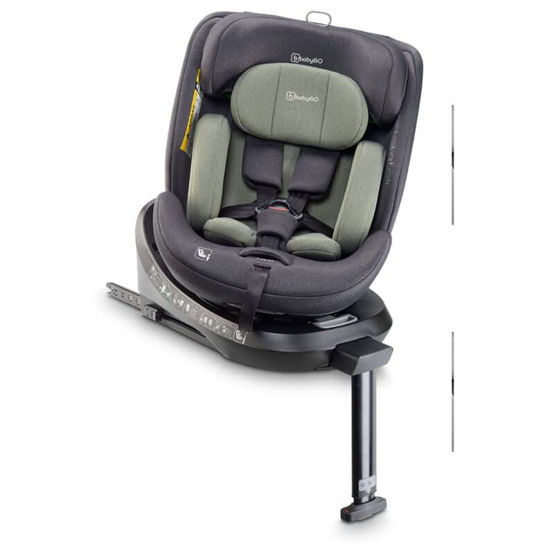 Scaun auto rotativ cu isofix BabyGo MOVE360 40-150 cm certificat R129 Green - 1 | YEO