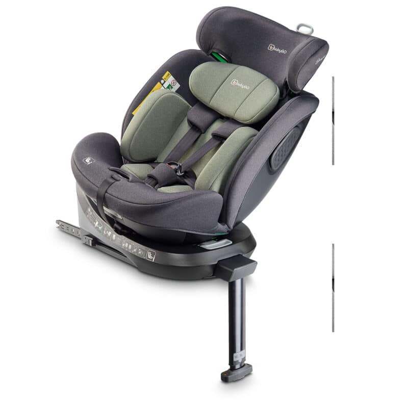 Scaun auto rotativ cu isofix BabyGo MOVE360 40-150 cm certificat R129 Green - 2