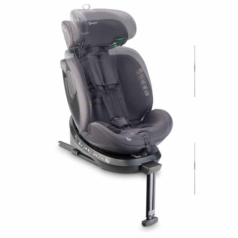 Scaun auto rotativ cu isofix BabyGo MOVE360 40-150 cm certificat R129 Green - 4