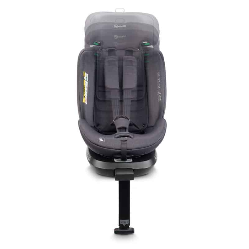 Scaun auto rotativ cu isofix BabyGo MOVE360 40-150 cm certificat R129 Green - 6