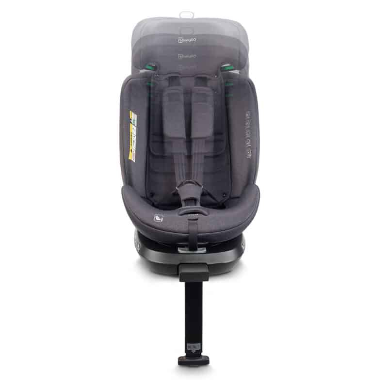 Scaun auto rotativ cu isofix BabyGo MOVE360 40-150 cm certificat R129 Grey - 3