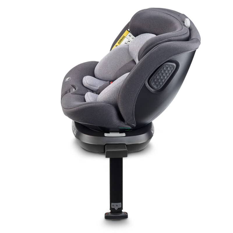 Scaun auto rotativ cu isofix BabyGo MOVE360 40-150 cm certificat R129 Grey - 4