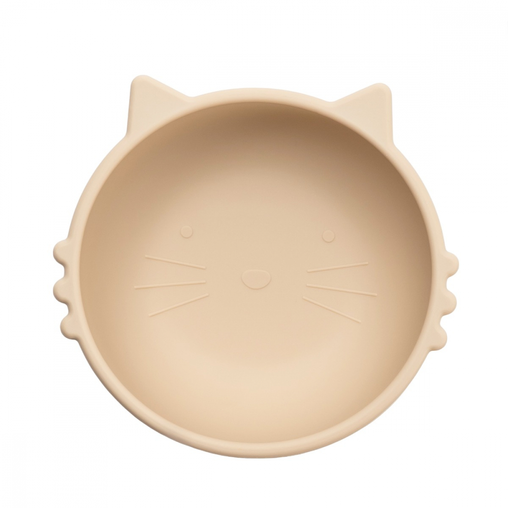 Bol din silicon AppeKids Kitty I Bubble Beige - 3 | YEO