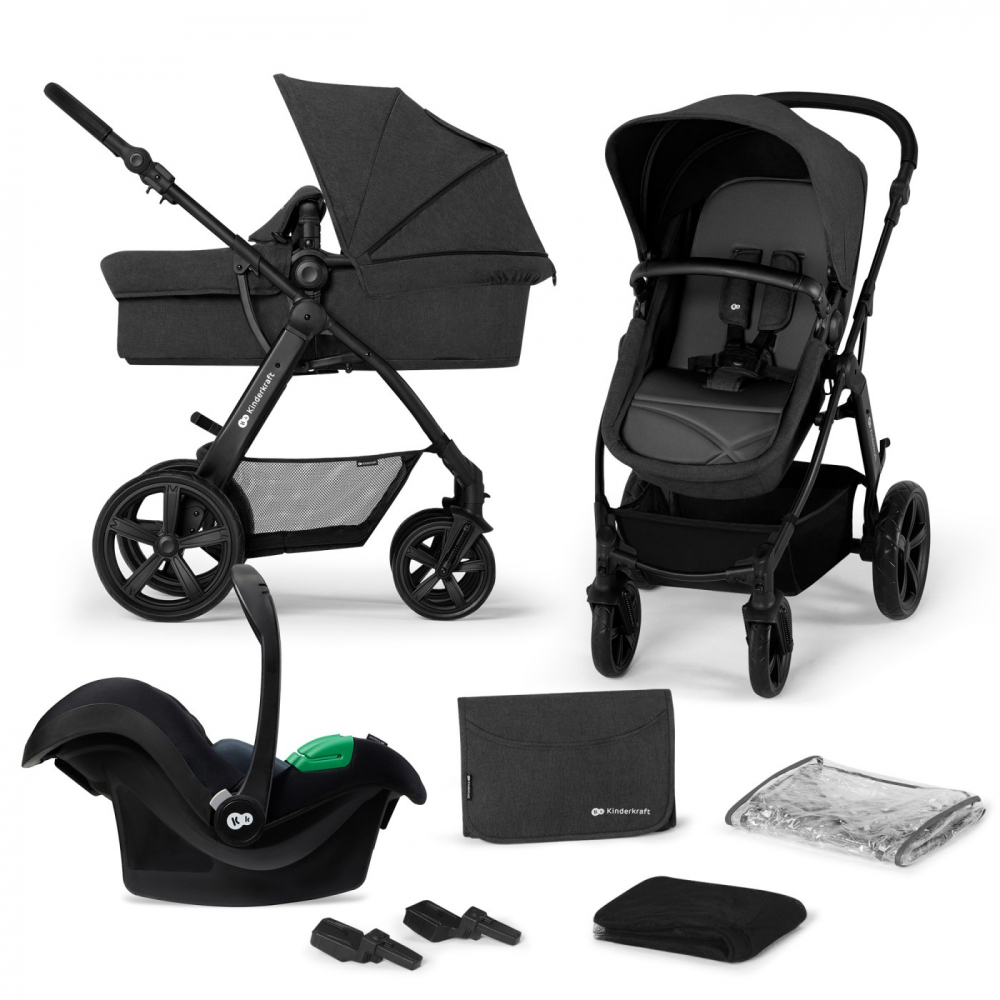 Carucior multifunctional 3 in 1 Kinderkraft Moov black