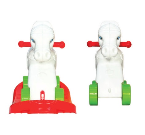 Poze Calut balansoar cu platforma de balansare detasabila si 4 roti White Rocking Horse nichiduta.ro 