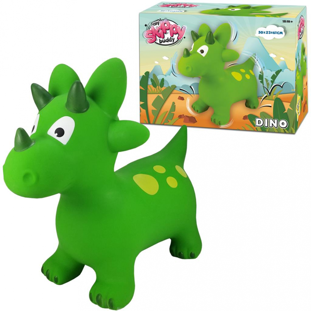 Dinozaur Gonflabil De Sarit Pentru Copii Skkippy Buddy Verde 50 Cm