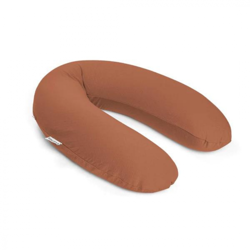 Perna mare Doomoo pentru gravide si bebelusi 3 in 1 bumbac organic Buddy Tetra Jersey Terracotta