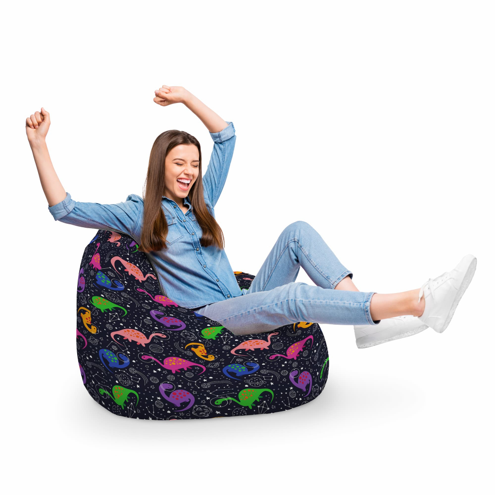 Fotoliu Puf Bean Bag tip Para XL Dinozauri In Spatiu - 4