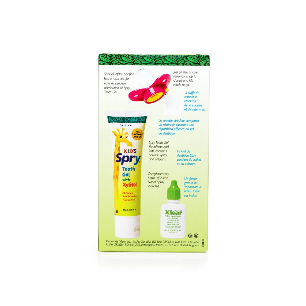 Kit bebelusi cu suzeta si gel pentru gingiidinti cu xylitol 60 ml - 1 | YEO