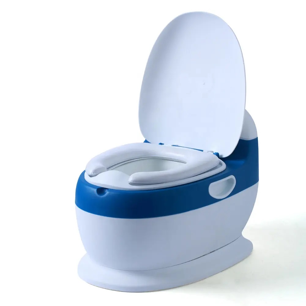 Olita educationala muzicala Little Mom Toilet Blue