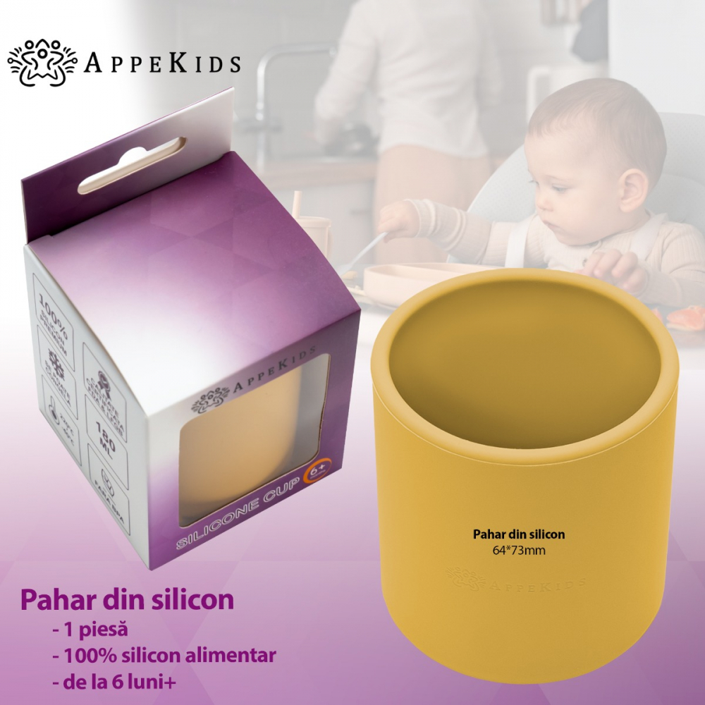 Pahar din silicon AppeKids Honey - 1 | YEO