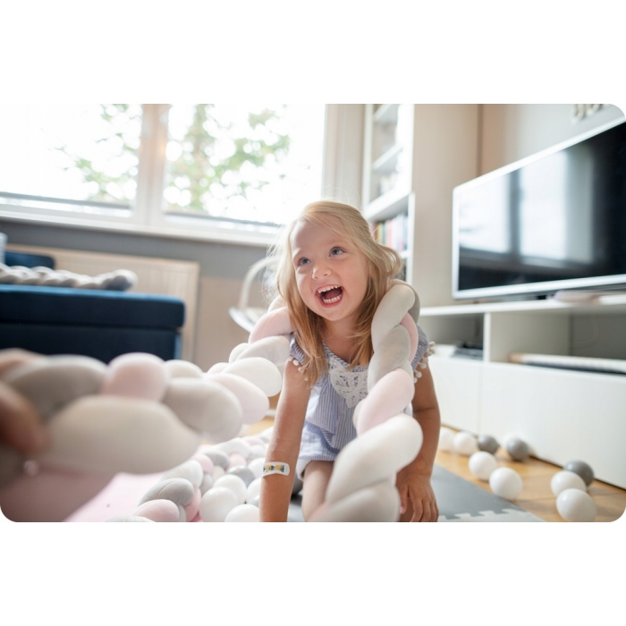 Protectie laterala Ricokids pentru patut impletita 2 m albastru - 3