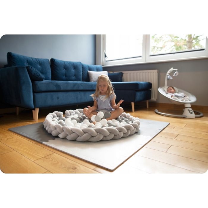 Protectie laterala Ricokids pentru patut impletita 2 m albastru - 4