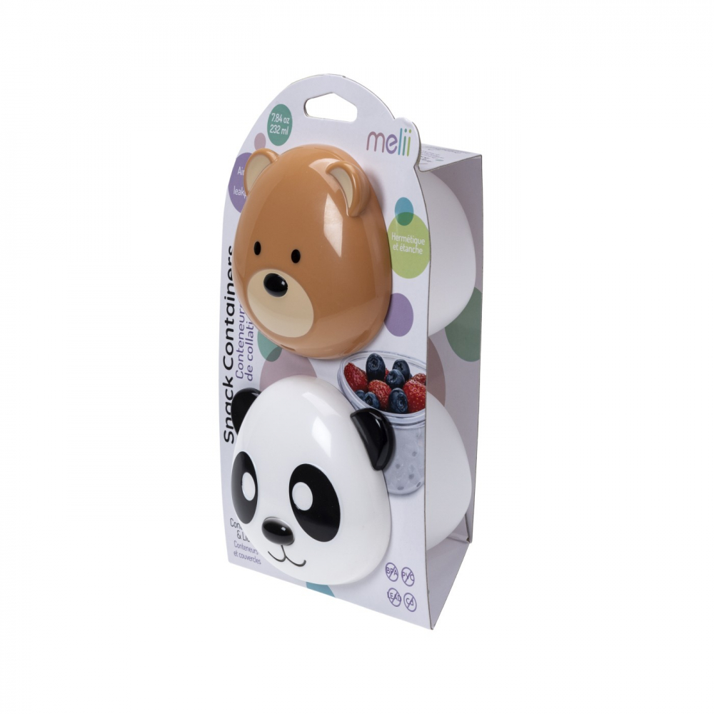 Set 2 recipiente hrana bebe Melii model pandabear - 1 | YEO