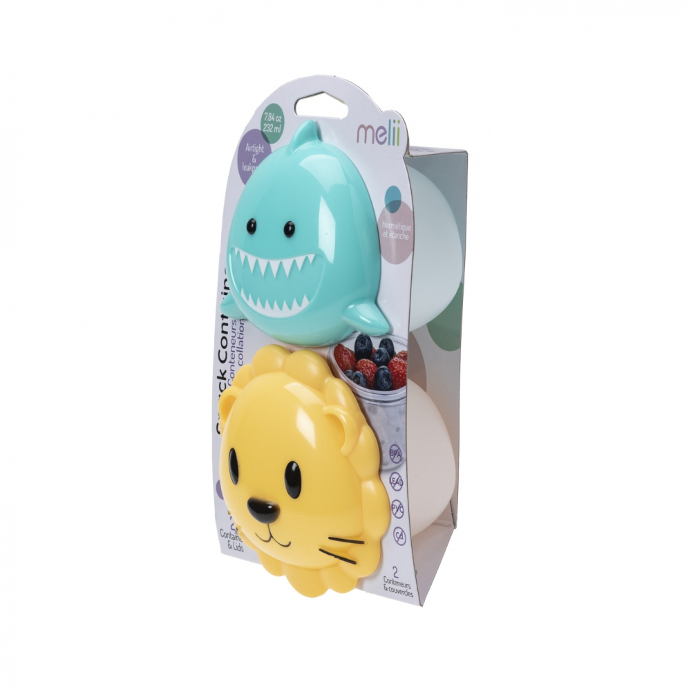 Set 2 recipiente hrana bebe Melii model sharklion - 1 | YEO