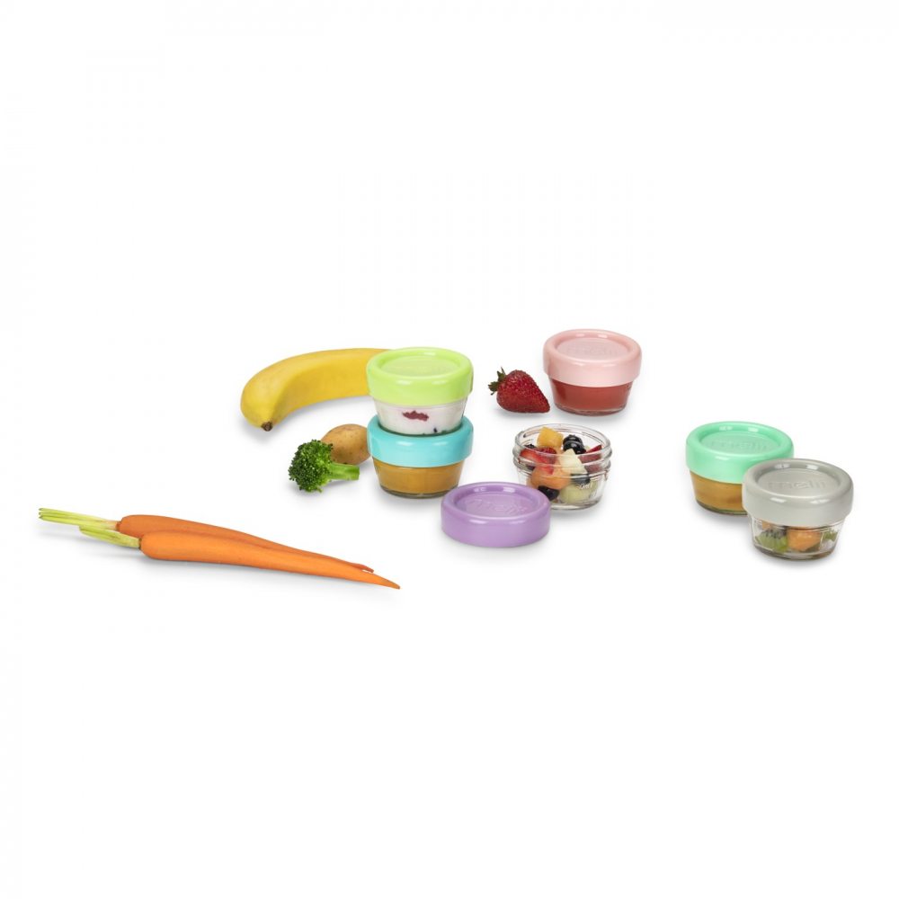 Set 6 recipiente sticla pentru hrana bebe Melii 59 ml - 1 | YEO