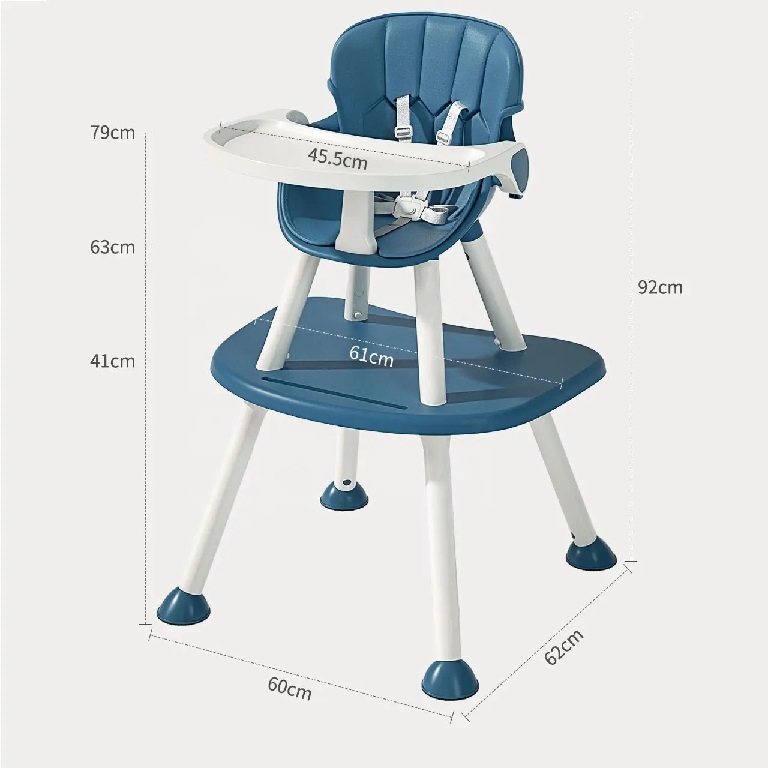 Scaun de masa multifunctional 4 in 1 Little Mom Blue - 3 | YEO