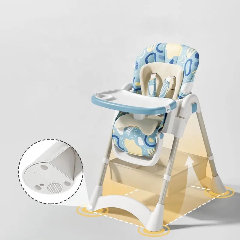 Scaun de masa reglabil Little Mom cu roti si cos pentru accesorii Grey - 2 | YEO