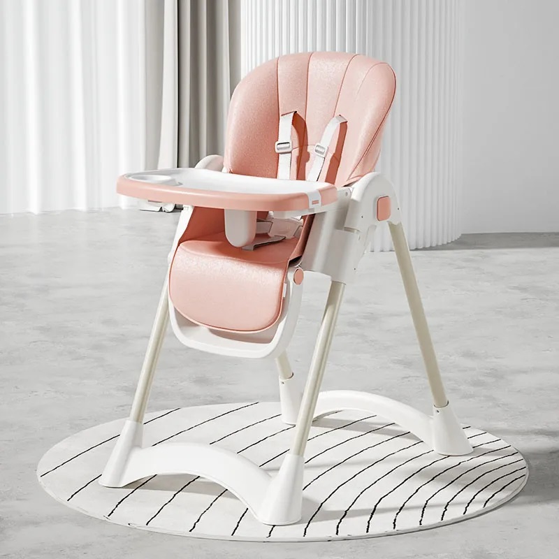 Scaun de masa reglabil Little Mom cu roti si cos pentru accesorii Pink - 2 | YEO