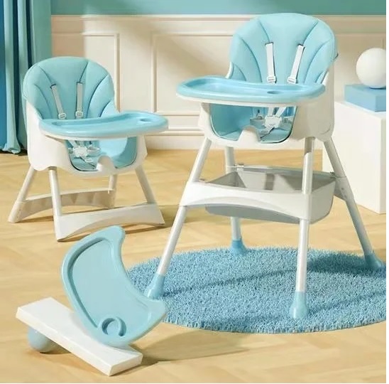 Scaun de masa transformabil 2 in 1 Little Mom Modern Blue - 1 | YEO