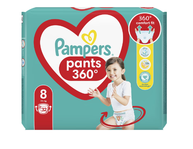 Scutece-chilotel Pampers Pants Jumbo Pack marimea 8 19+ kg 32 buc