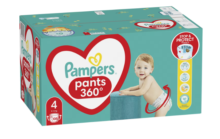 Scutece-chilotel Pampers Pants Marimea 4 9-15 kg Mega Box 108 buc - 3 | YEO