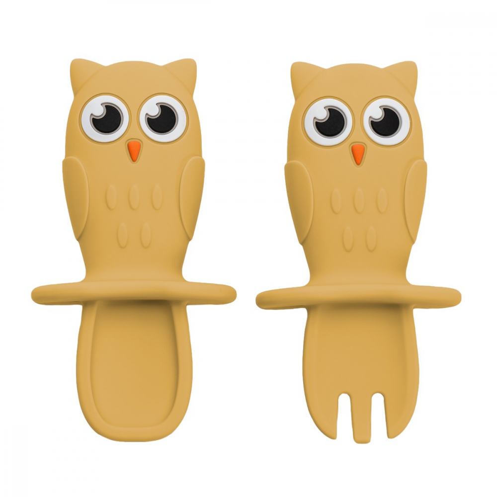 Set tacamuri din silicon AppeKids Owl Honey