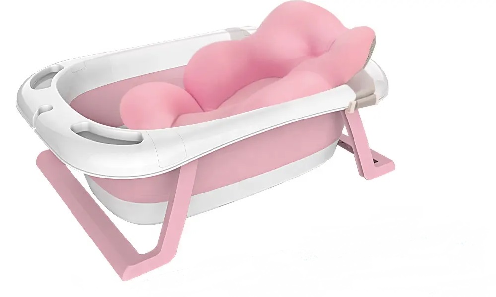 Set cadita Little Mom cu hamac si termometru pentru copii Pink Whale - 1 | YEO