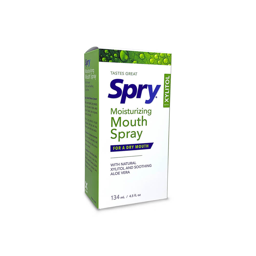 Spray de gura cu xylitol ingrediente naturale aroma menta creata spearmint cutie cu 2 recipiente 134 ml