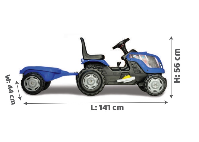 Tractor electric cu remorca Micromax MMX Blue - 2