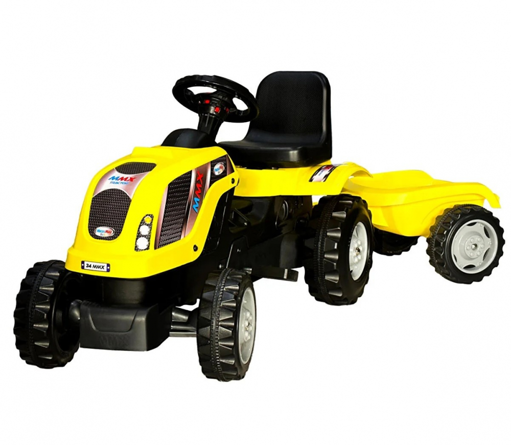 Tractor electric cu remorca Micromax MMX Yellow - 3