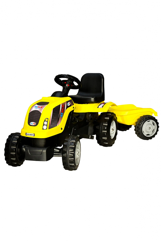 Tractor electric cu remorca 35W Micromax MMX Yellow