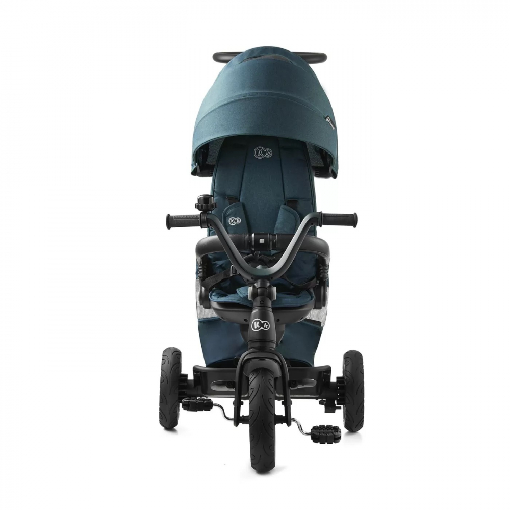 Poze Tricicleta Kinderkraft Easytwist midnight green cu scaun reversibil, pozitie de somn, cauciucuri PU, protectie UV de la varsta de 9 luni nichiduta.ro 