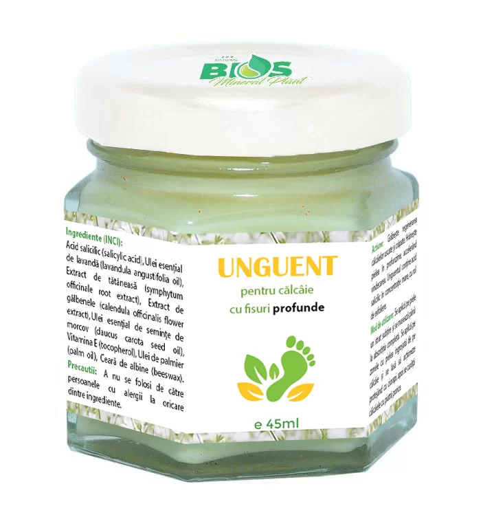 Unguent pentru calcaie cu fisuri profunde Bios Mineral Plant 45 ml