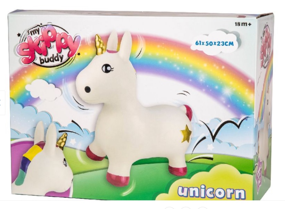 Unicorn gonflabil pentru copii Skkippy Buddy alb 61 cm - 1 | YEO