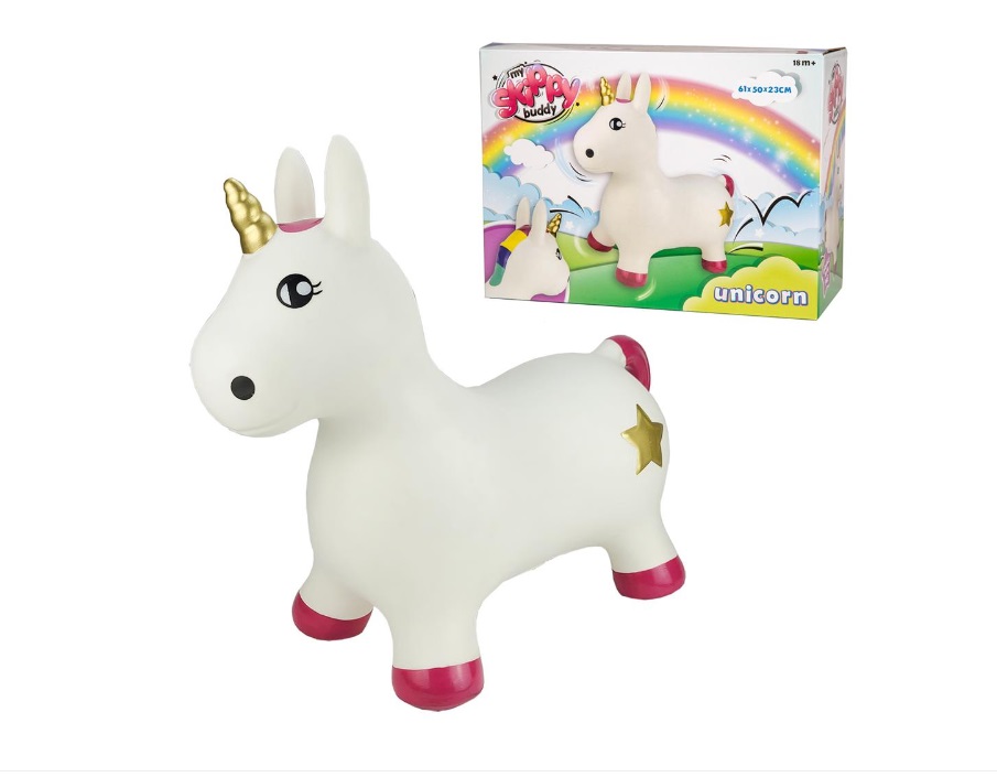 Unicorn gonflabil pentru copii Skkippy Buddy alb 61 cm - 2 | YEO