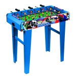 Masa de fotbal RS Toys din lemn cu picioare pentru copii albastra 70 cm