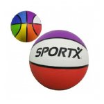 Minge baschet SportX din cauciuc mat multicolor diametru 24 cm