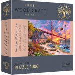 Puzzle Trefl din lemn Apus la Golden Gate 1000 piese