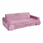 Canapea playset modular Premium Velvet spuma roz