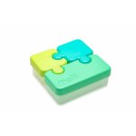 Recipient hrana bebe model puzzle Melii albastru/verde