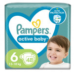 Scutece Pampers Active Baby jumbo Pack marimea 6, 13 -18 kg 48 buc