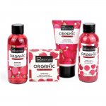 Set 4 produse cosmetice pentru baie Organic Red Fruit Candy 260 ml