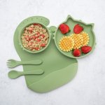 Set diversificare AppeKids din silicon 5 piese Kitty Raw Green