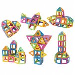 Set blocuri magnetice 3D cu 106 elemente multicolore