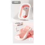 Set cadita pliabila Little Mom cu termometru si suport anatomic Royal Pink